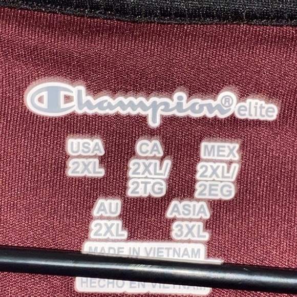 Champion Elite TEXAS A&M Polo Shirt size 2XL Performance Athletic Wine/Black - Picture 3 of 13
